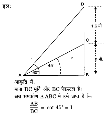 UP Board Solutions for Class 10 Maths Chapter 9 Some Applications of Trigonometry 8