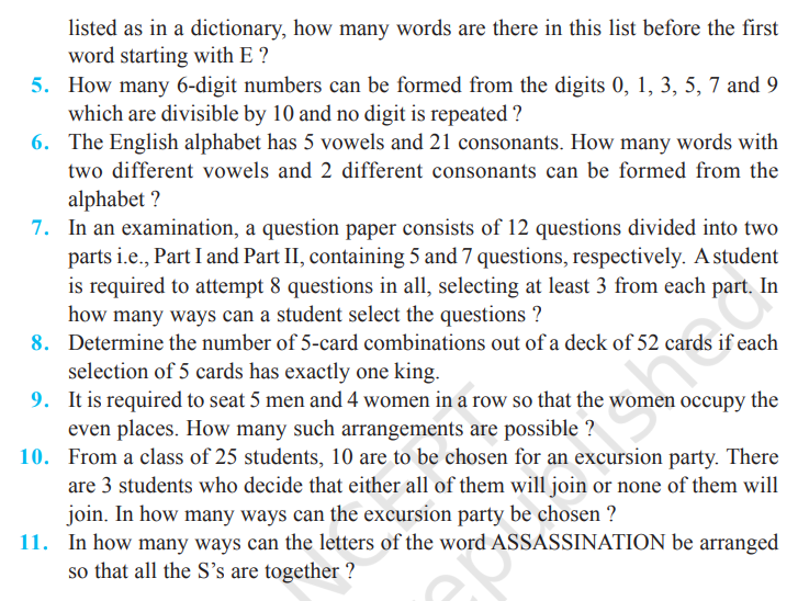 image 294 Rbse Solutions for Class 11 maths Chapter 6 Miscellaneous | Permutations and Combinations