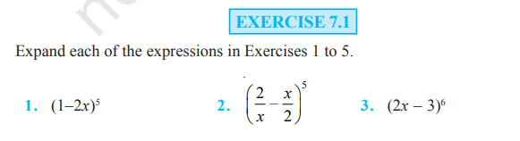 image 296 Rbse Solutions for Class 11 maths Chapter 7 Exercise 7.1 | Binomial Theorem