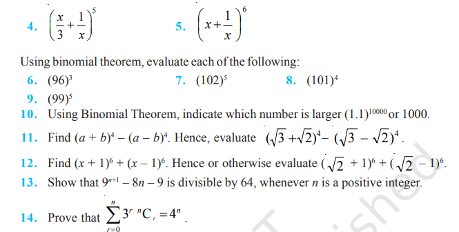 image 297 Rbse Solutions for Class 11 maths Chapter 7 Exercise 7.1 | Binomial Theorem