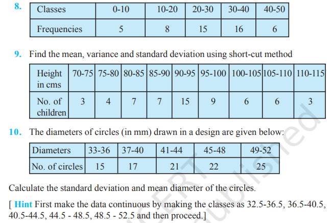 image 378 Rbse Solutions for Class 11 maths Chapter 13 Exercise 13.2 | Mean and Variance