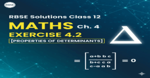 Rbse Solutions Class 12 Maths: Exercise 4.2
