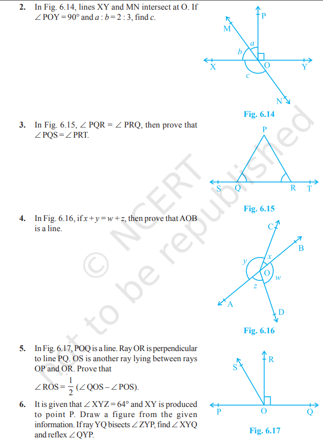 image 77 Rbse Solutions for Class 9 Maths Chapter 6 Exercise: 6.1| LINES AND ANGLES