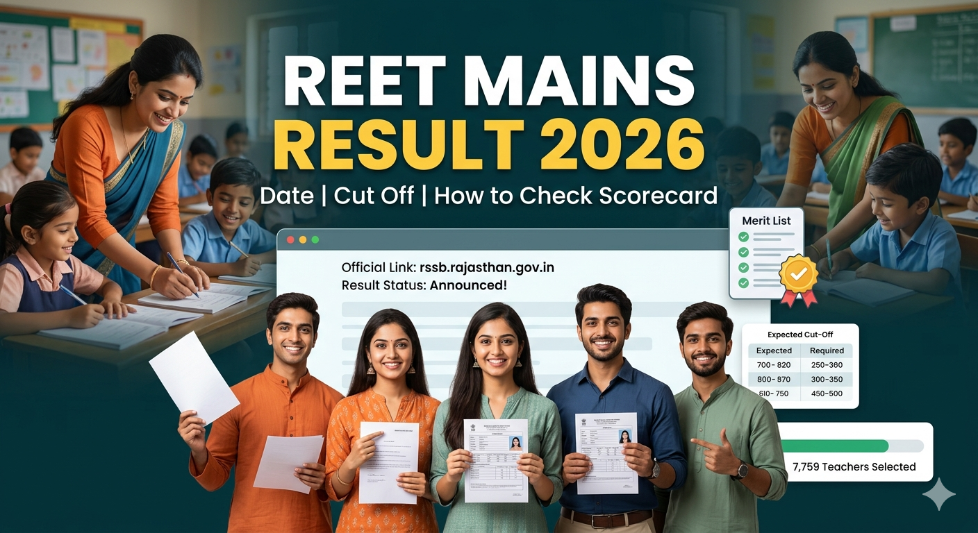 REET Mains Result 2026: Official Link and Scorecard Release Updates