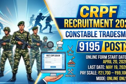 CRPF Constable Tradesman Recruitment 2026: 9,195 Vacancies, Online Form, and Guide